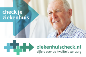'Check je ziekenhuis op ziekenhuischeck.nl'.